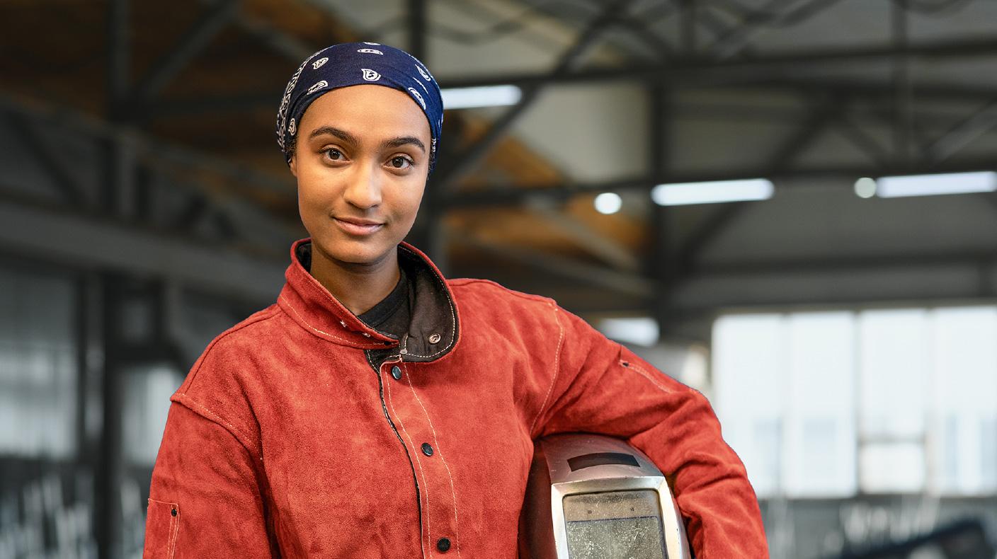 A woman in a factory