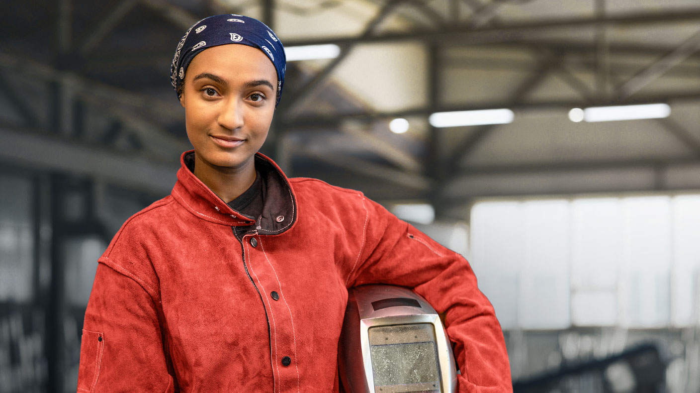 A woman in a factory